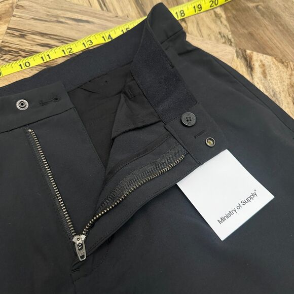 Ministry of Supply Men's Pace Poplin Chino Black 34 NWT Tech Stretch Pants - Picture 12 of 14
